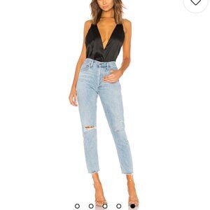 Agolde Jamie High Rise Distressed Hi-Waist Ripped Jeans 26